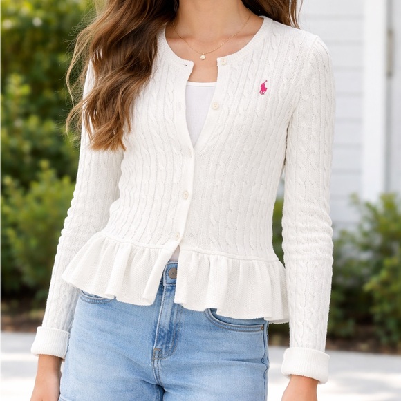 Polo Ralph Lauren Other - Polo Ralph Lauren Girls Cable Knit Cardigan – 100% Cotton